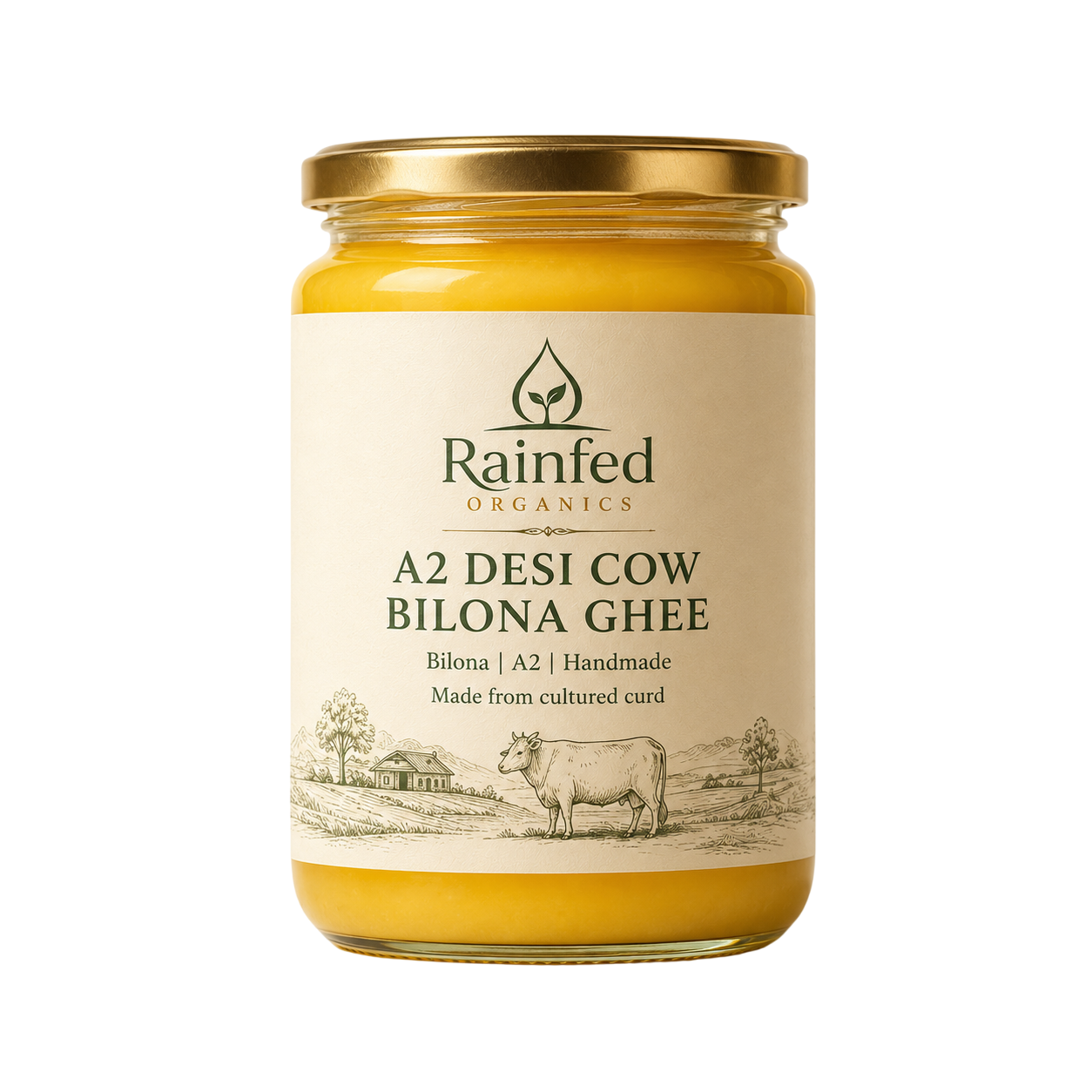 Rainfed Organics A2 Desi Cow Bilona Ghee