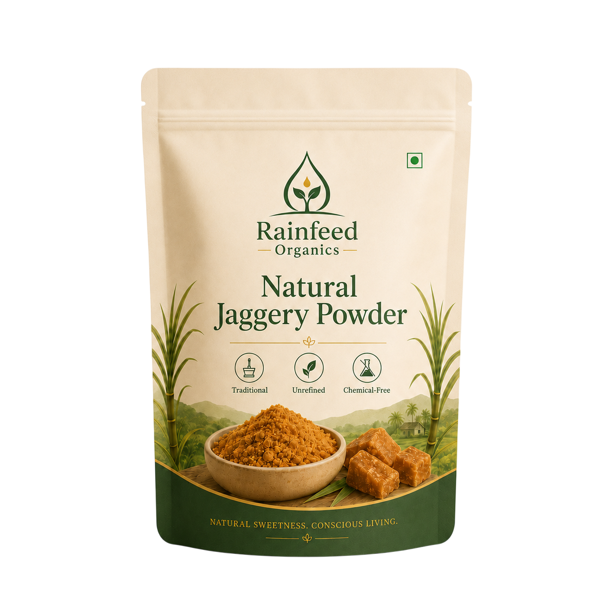 Rainfeed Organics Natural Jaggery Powder