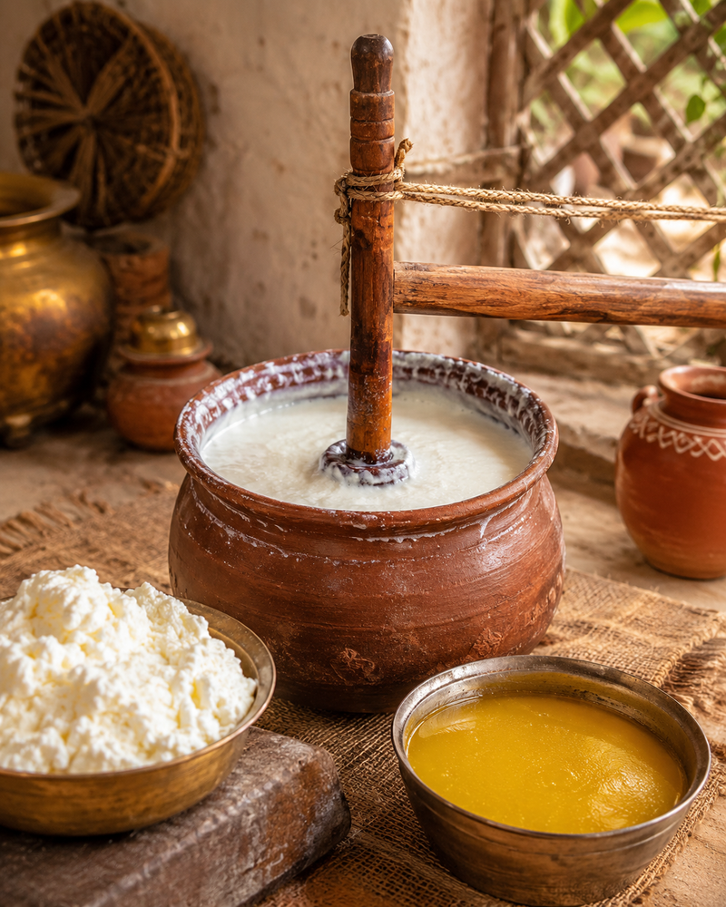 Bilona method — traditional ghee making