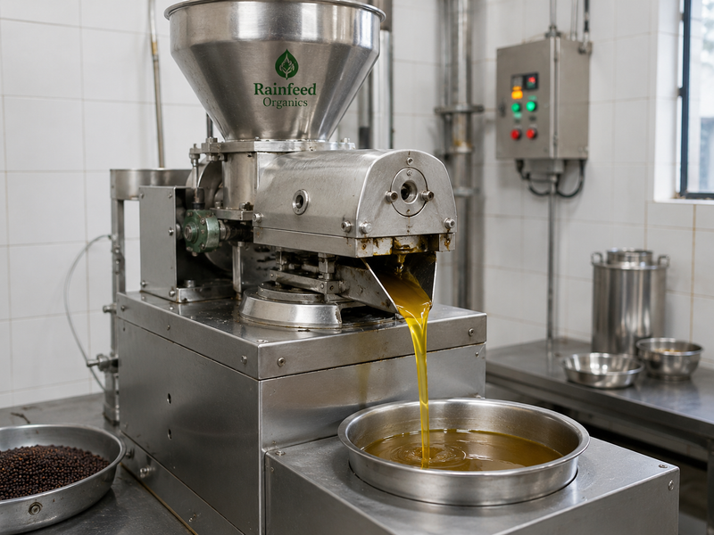 Kachi Ghani mustard oil pressing
